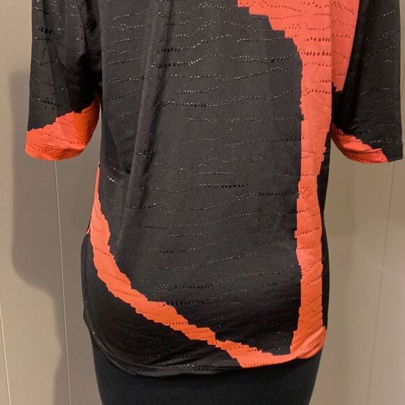 Jamie Sadock Small Golf Tshirt 1/4 Zip-up Geometric Design Embellishment Texture - Picture 5 of 8